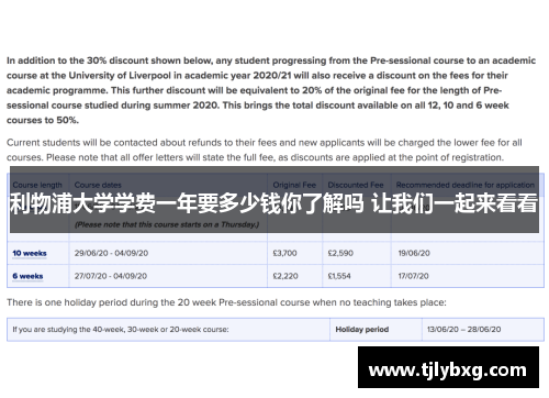 利物浦大学学费一年要多少钱你了解吗 让我们一起来看看